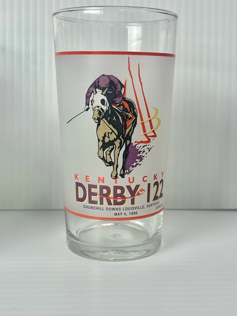 Set 4 Kentucky Derby Souvenir Glasses 1996-122nd & 2000-126th